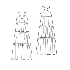 Tiered Maxi Dress 5/2010 -113 – Sewing Patterns - BurdaStyle.com