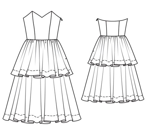 Strapless Tea Length Wedding Dress 03/2011 -101A – Sewing Patterns ...