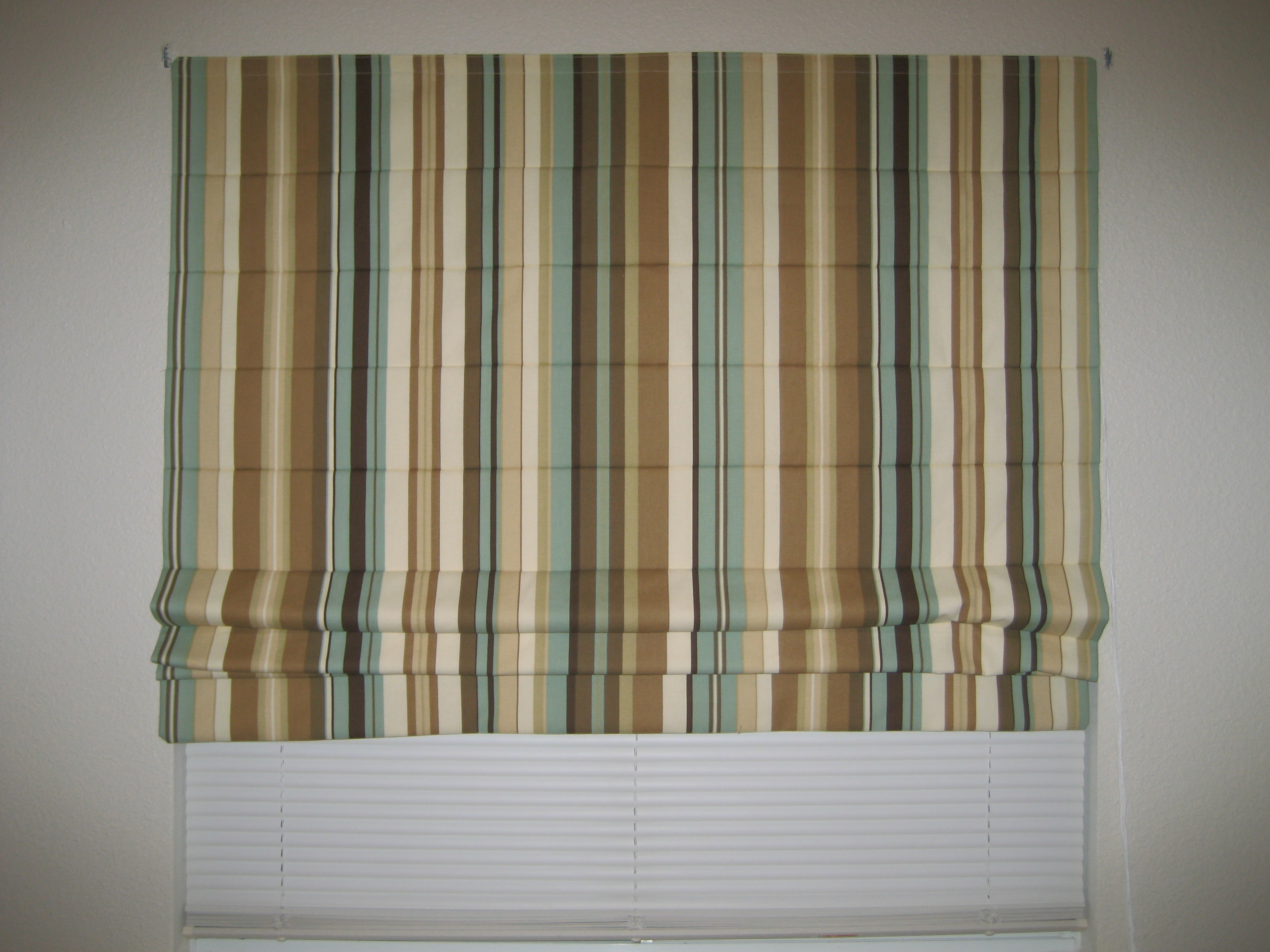 Striped Roman shade Sewing Projects