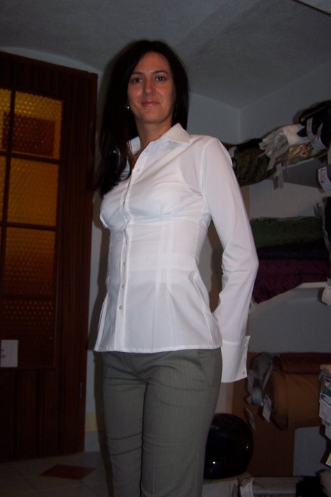 White shirt and gray pants – Sewing Projects | BurdaStyle.com