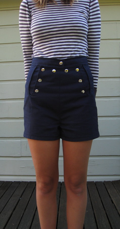 navy blue shorts womens