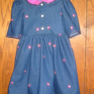 Denim_dress_with_pink_embroidered_flower_with_matching_handbag_002_listing