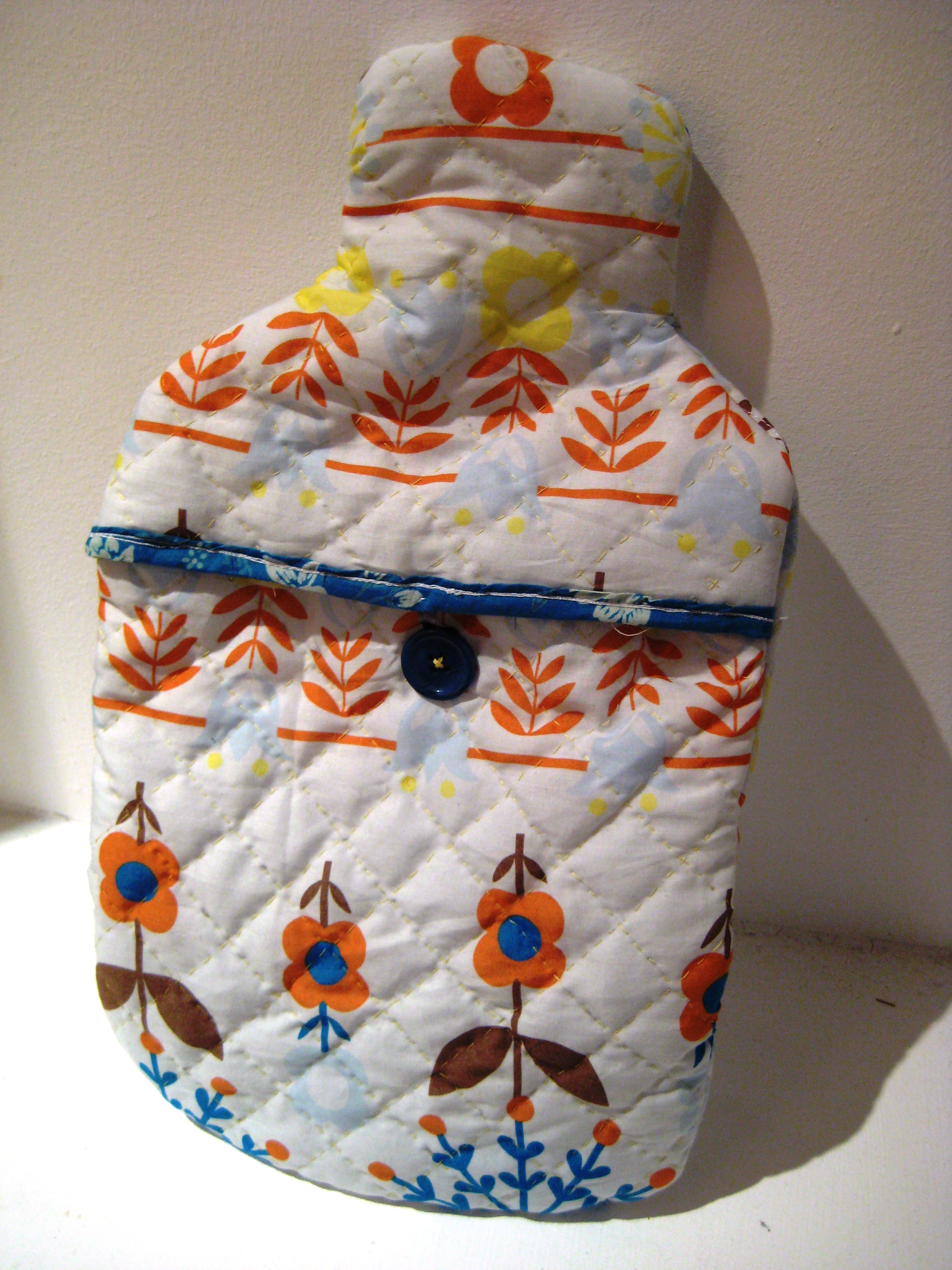 hello 60s! quilted hot water bottle cover Sewing Projects