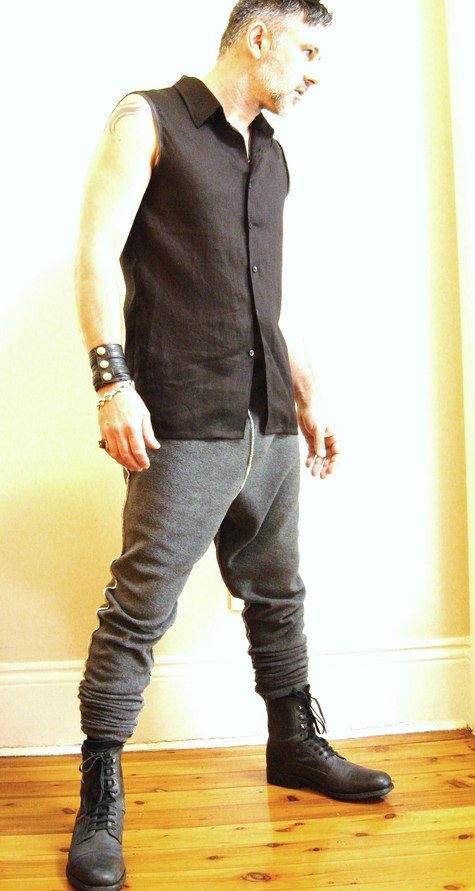 Linen_shirt_and_drop-crotch_track_pants_by_urbandon_4__large