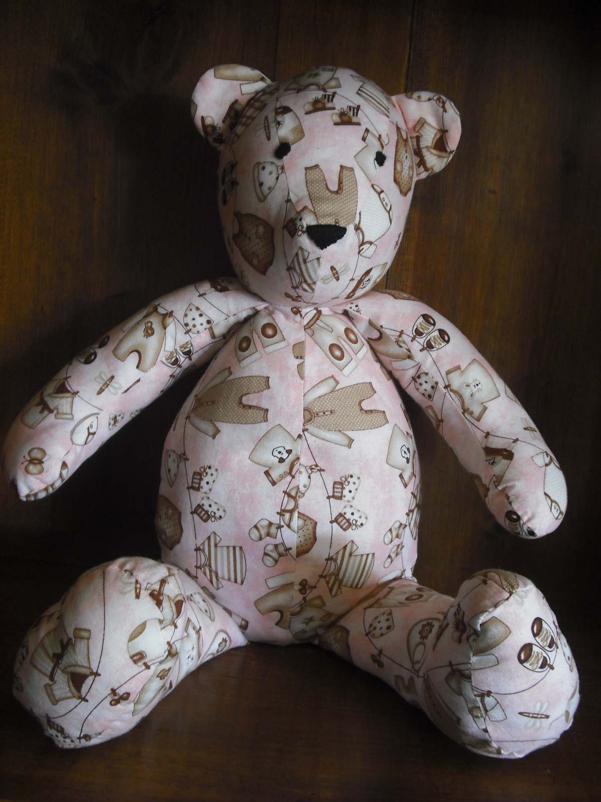 Teddy Bear Baby clothesline fabric Sewing Projects