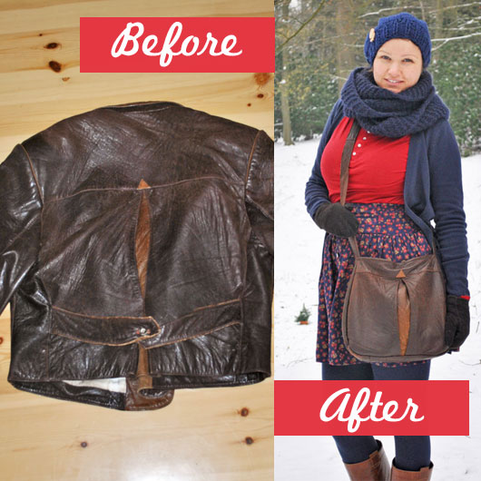 Refashion Leatherjacket into Leatherbag Sewing Projects