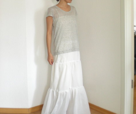 maxi cotton tiered skirts