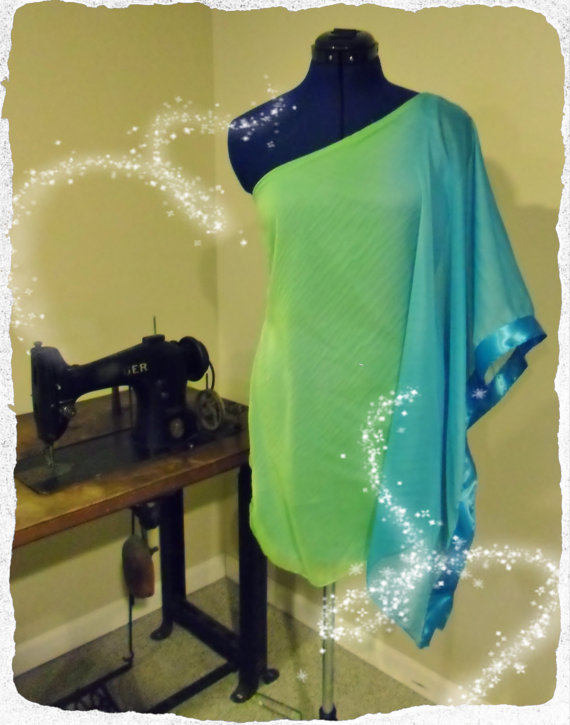 One Shoulder Draped Chiffon Goddess Dress – Sewing Projects