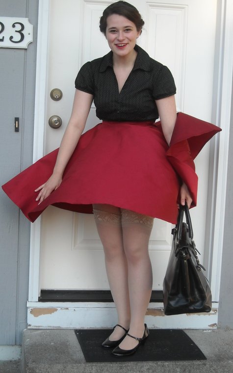 Taffeta Circle Skirt For Swing Dancing Sewing Projects