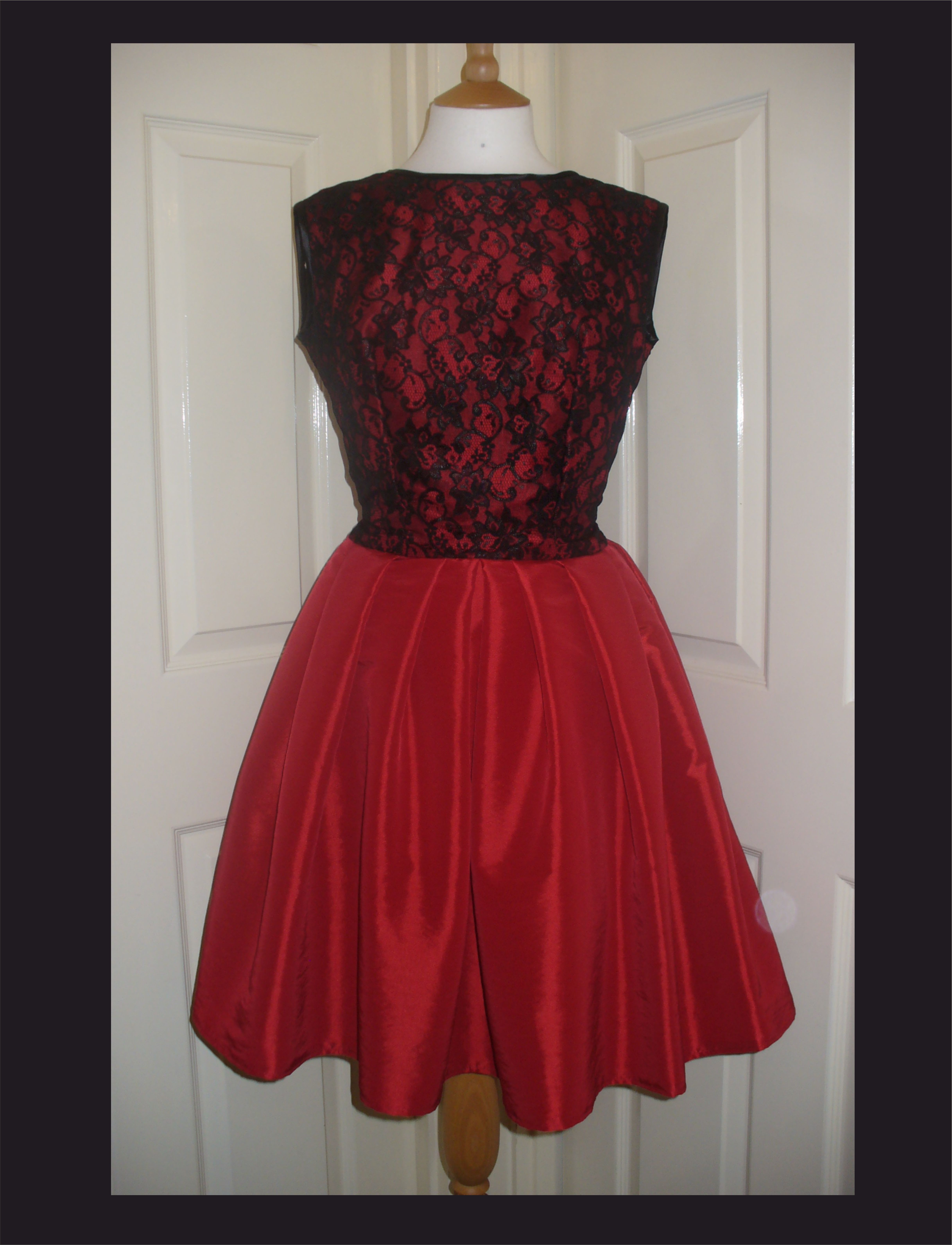 red and black party wear