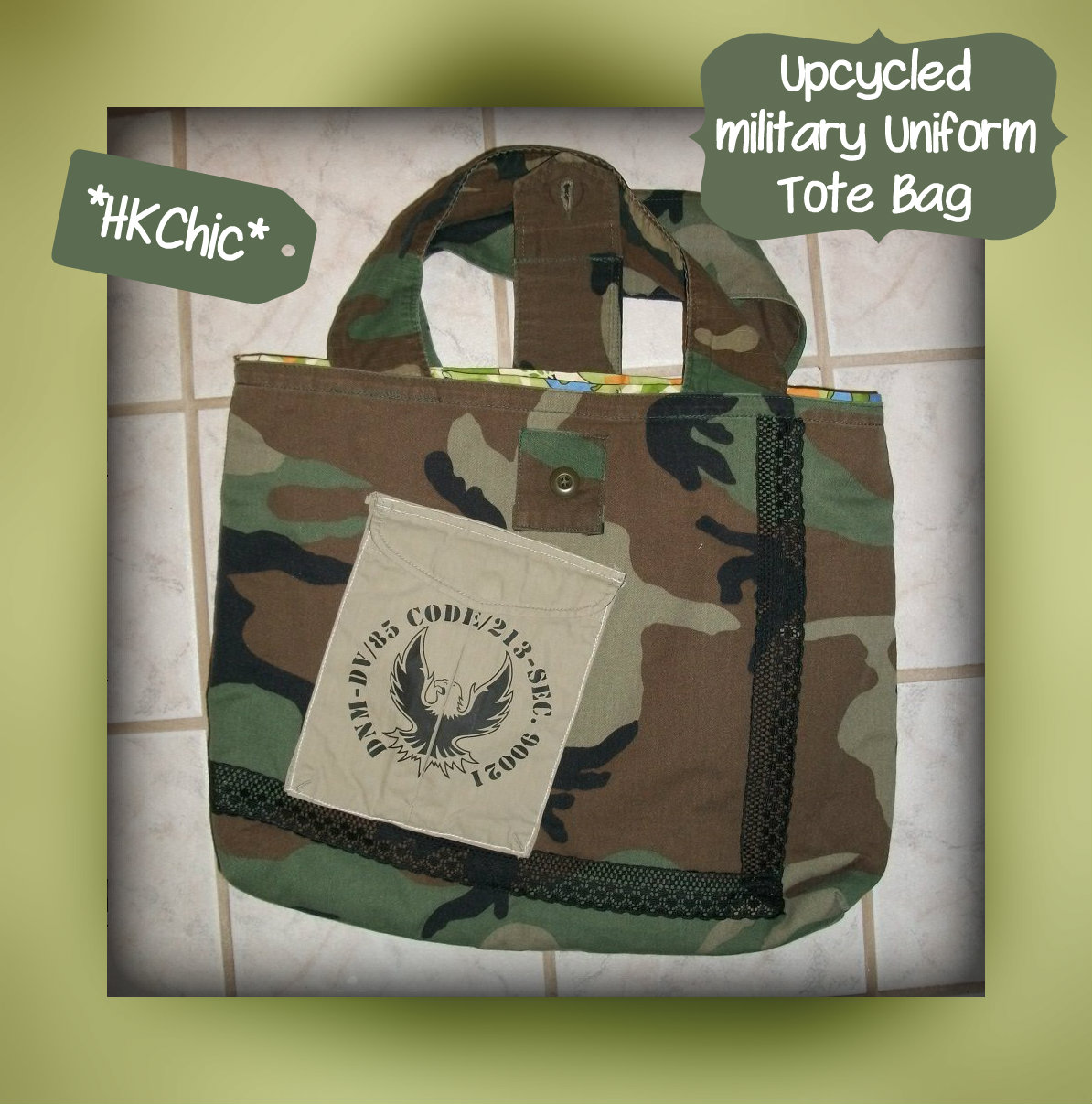 Upcycled Military Uniform Tote â€“ Sewing Projects | BurdaStyle
