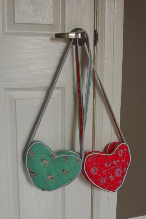 quilted heart purse