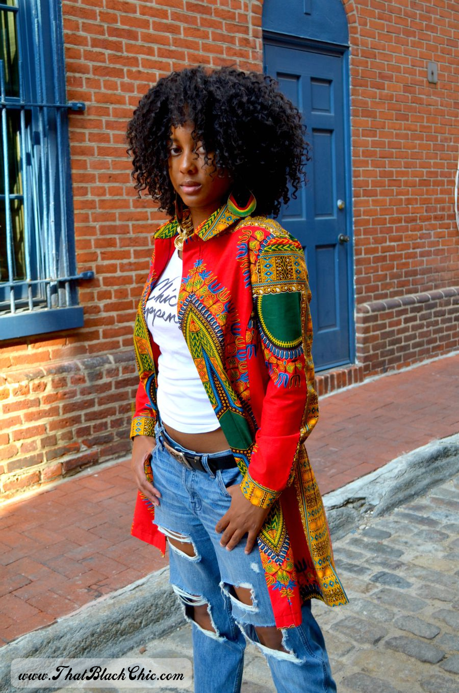 dashiki shirt dress