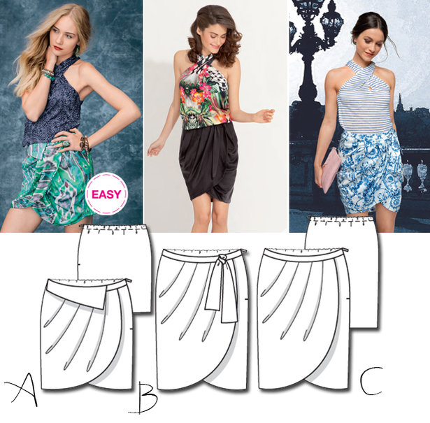 New BurdaEasy Pattern: Pleated Wrap Skirts! – Sewing Blog | BurdaStyle.com