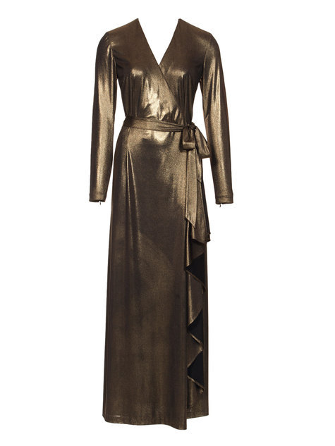 Long Metallic Wrap Dress 10/2011 #123B – Sewing Patterns | BurdaStyle.com