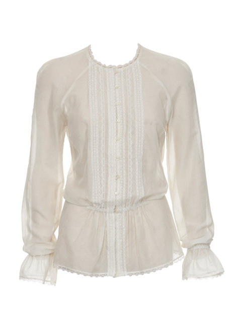 Lace Trim Blouse 08/2012 #128 – Sewing Patterns | BurdaStyle.com