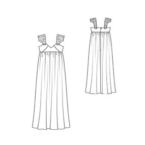 Long Evening Dress with Jeweled Shoulders #118 – Sewing Patterns ...