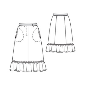Skirt with Hem Frills 11/2010 #135 – Sewing Patterns | BurdaStyle.com