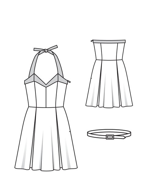 Halter Dress 06/2011 #116 – Sewing Patterns | BurdaStyle.com