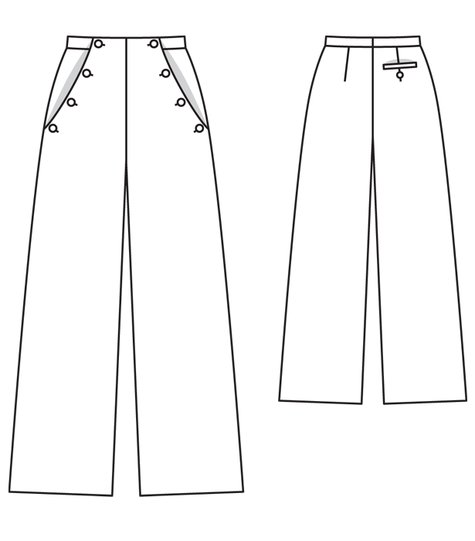 Sailor Pants 04/2012 #125 – Sewing Patterns | BurdaStyle.com