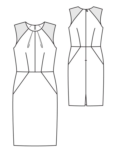 Seamed Dress 08/2012 #120 – Sewing Patterns | BurdaStyle.com