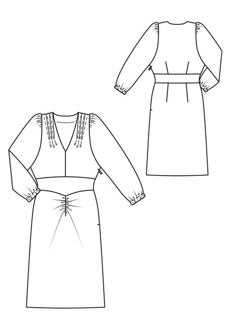 Tucked Dress 08/2012 #107 – Sewing Patterns | BurdaStyle.com