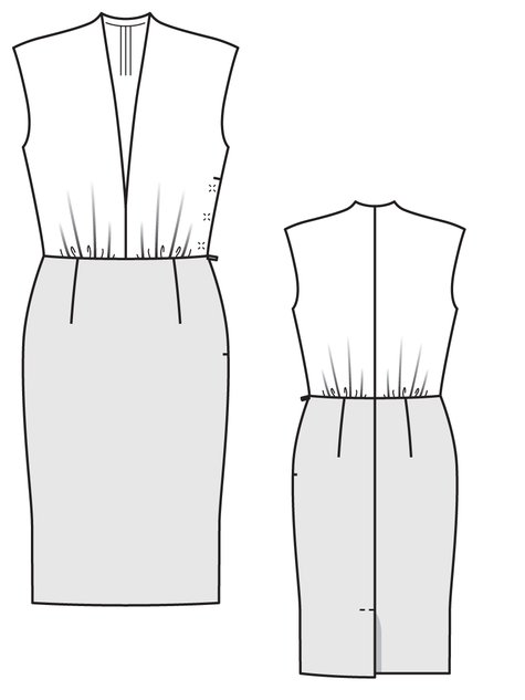 V-Neck Dress 08/2011 #126 – Sewing Patterns | BurdaStyle.com