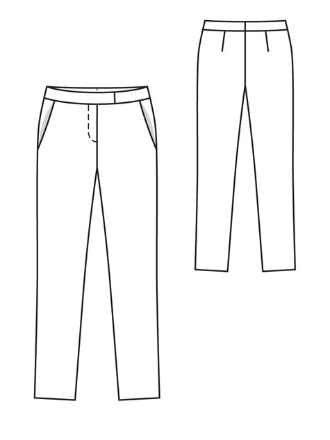 Straight Trousers 11/2012 #107B – Sewing Patterns | BurdaStyle.com
