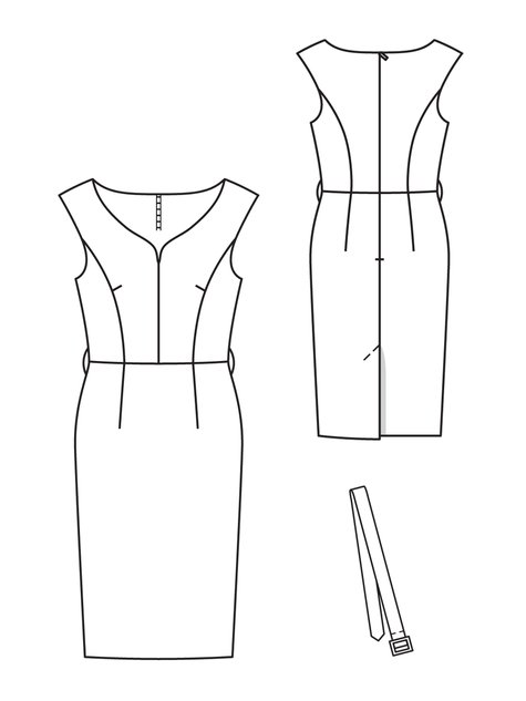 Princess Sheath Dress 01/2013 #107 – Sewing Patterns | BurdaStyle.com