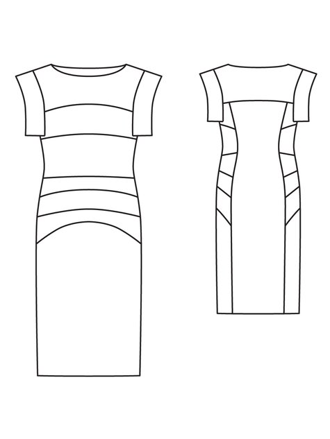 Paneled Sheath Dress 09/2010 #122A – Sewing Patterns | BurdaStyle.com
