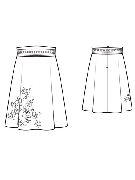 Applique Skirt 04/2013 #122 – Sewing Patterns | BurdaStyle.com