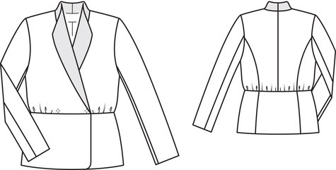 Contrast Blazer (Plus Size) 10/2013 #137 – Sewing Patterns | BurdaStyle.com