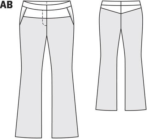 Animal Print Bootcut Pants (Plus Size) 04/2014 #134B – Sewing Patterns ...