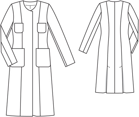 Long Summer Coat 04/2014 #104 – Sewing Patterns | BurdaStyle.com