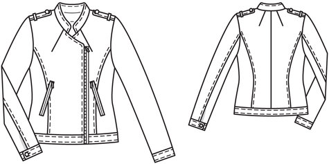 Silk Motorcycle Jacket 03/2012 #115 – Sewing Patterns | BurdaStyle.com