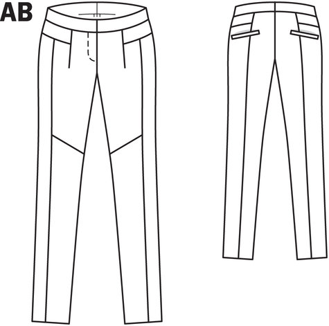 Princess Seam Skinny Pants 03/2012 #126A – Sewing Patterns | BurdaStyle.com