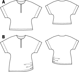 Split Neck Top 08/2014 #108A – Sewing Patterns | BurdaStyle.com