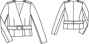 Belted Epaulette Jacket 10/2014 #120 – Sewing Patterns | BurdaStyle.com