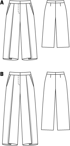 Wide Leg Trousers 08/2015 #125AB – Sewing Patterns | BurdaStyle.com