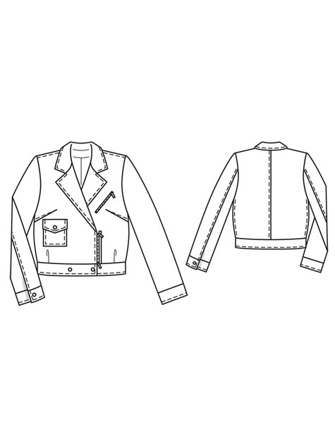 Leather Blouson Jacket 10/2015 #130 – Sewing Patterns | BurdaStyle.com