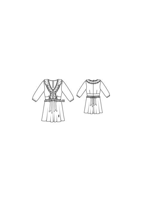 Ruffled Mini Dress 09/2016 #104 – Sewing Patterns | BurdaStyle.com