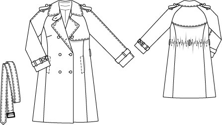 Trench Coat (Plus Size) 09/2010 #132 – Sewing Patterns | BurdaStyle.com