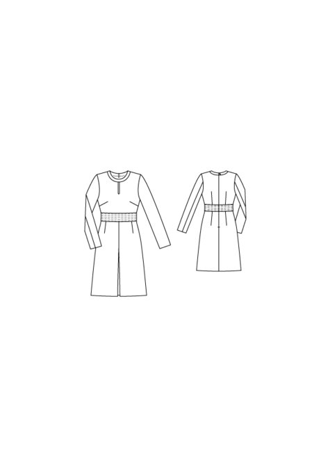 Long Sleeve Keyhole Dress 10/2016 #107 – Sewing Patterns | BurdaStyle.com