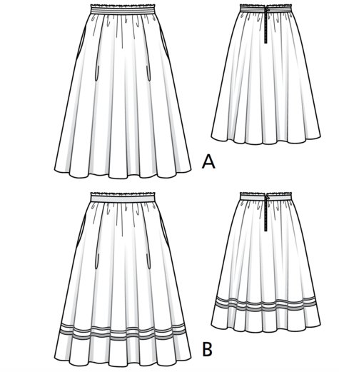Summer Midi Skirt 07/2017 #108B – Sewing Patterns | BurdaStyle.com