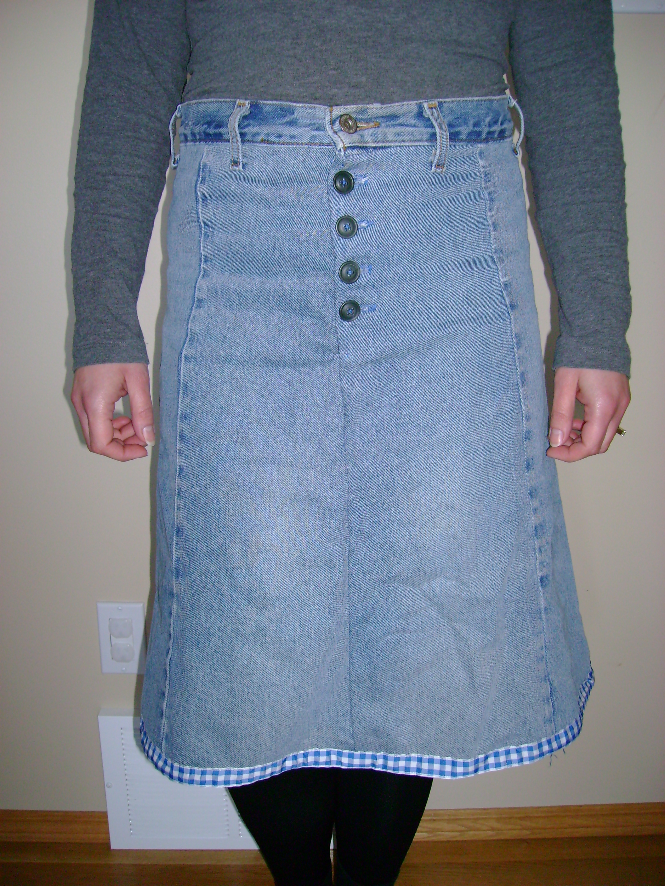 Recycled jean skirt – Sewing Projects | BurdaStyle.com