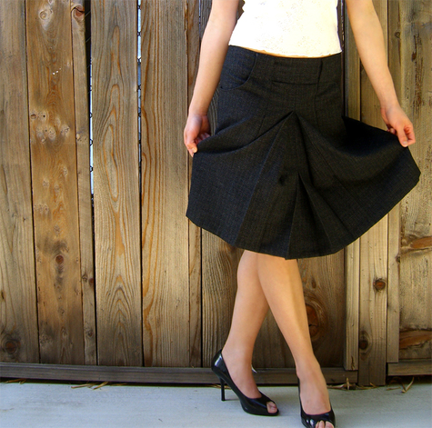 Couture Wool Skirt with Inverted Box Pleat – Sewing Projects ...