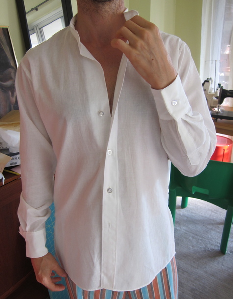 Mens Banded Collar Summer Shirt – Sewing Projects | BurdaStyle.com