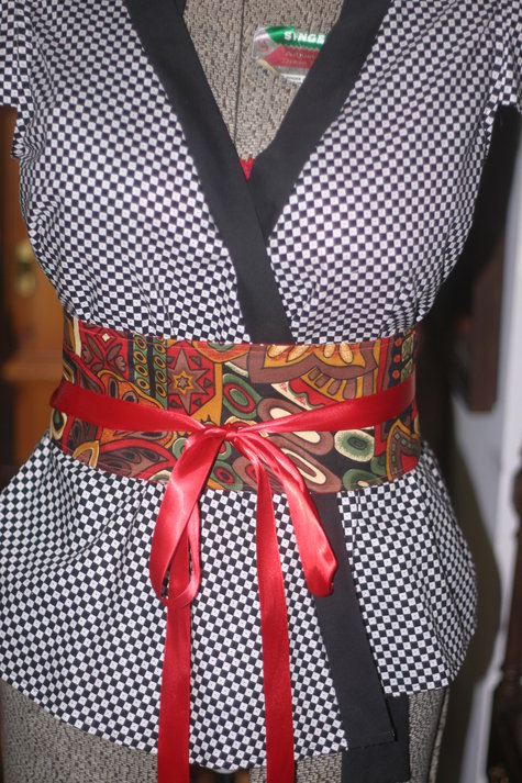 Reversible Red Obi Belt – Sewing Projects | BurdaStyle.com