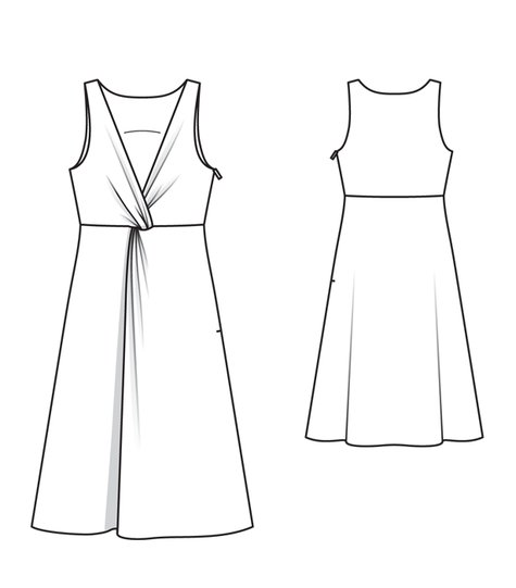 Dress With Knot Front 03/2012 – Sewing Projects | BurdaStyle.com