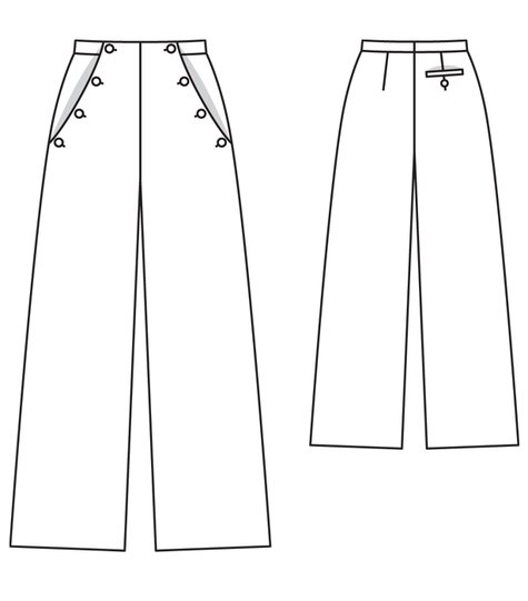 Sailor Pants 04/2012 – Sewing Projects | BurdaStyle.com